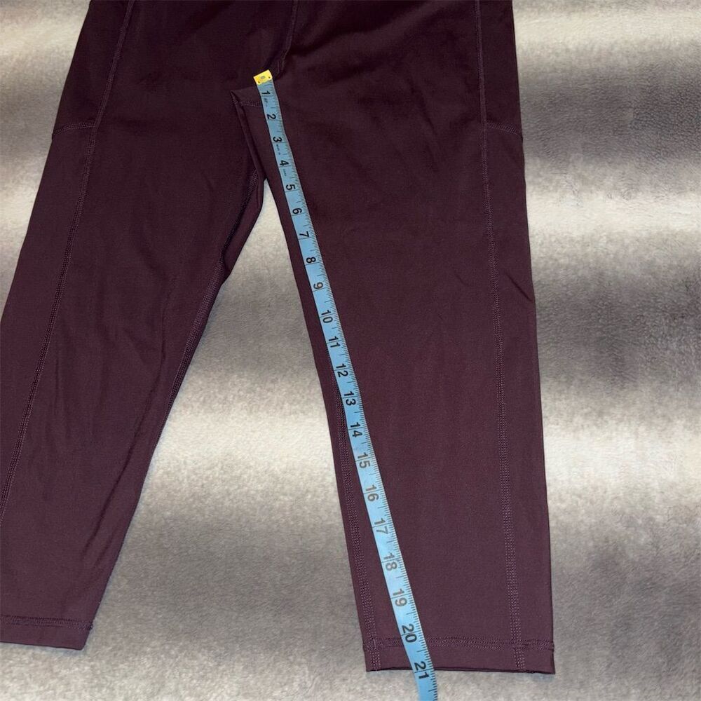 ZYIA Women's Brilliant Hi-Rise Crop Capri Leggings Purple Plum Activewear - Picture 9 of 12